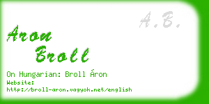 aron broll business card